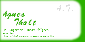 agnes tholt business card